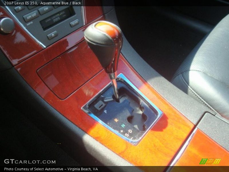 Aquamarine Blue / Black 2007 Lexus ES 350