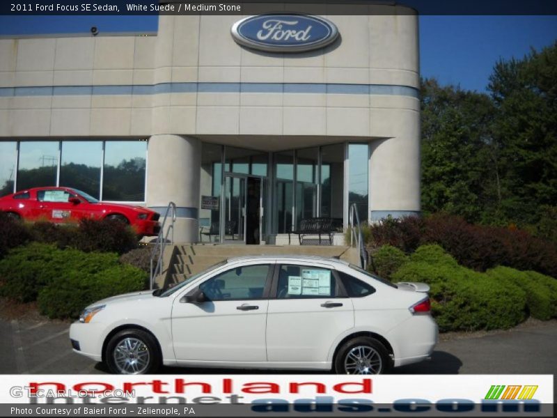 White Suede / Medium Stone 2011 Ford Focus SE Sedan
