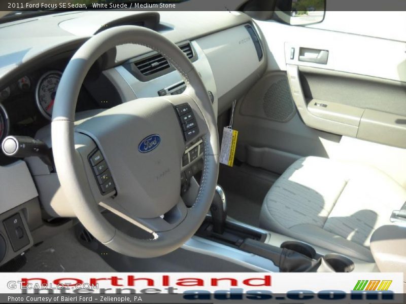 White Suede / Medium Stone 2011 Ford Focus SE Sedan