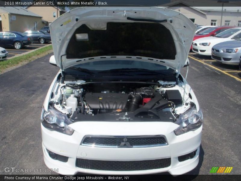 Wicked White Metallic / Black 2010 Mitsubishi Lancer GTS