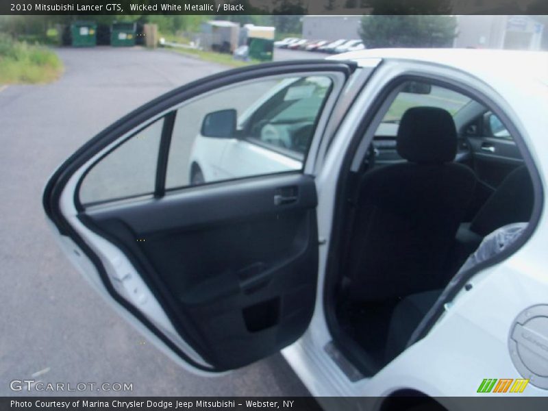 Wicked White Metallic / Black 2010 Mitsubishi Lancer GTS