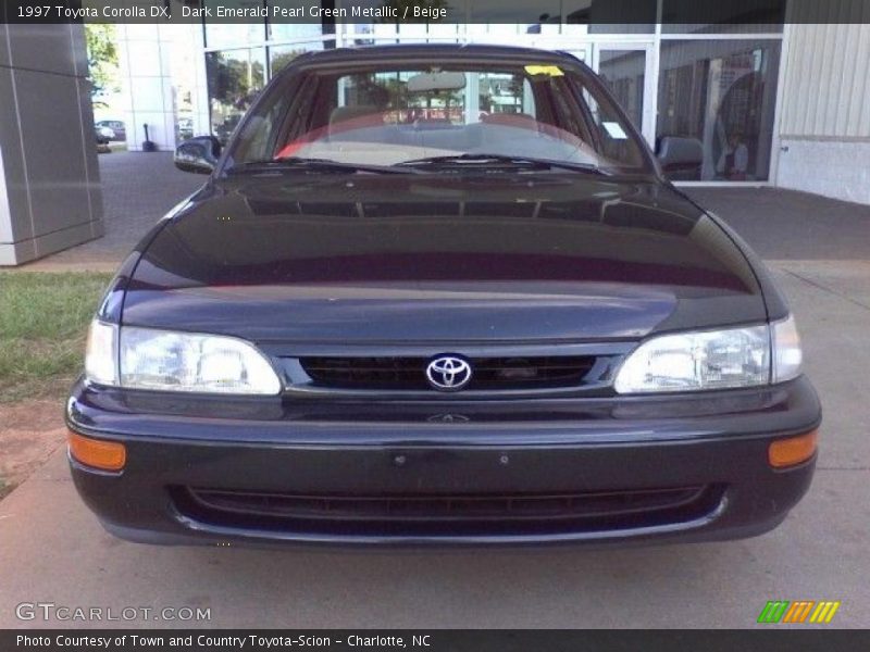 Dark Emerald Pearl Green Metallic / Beige 1997 Toyota Corolla DX