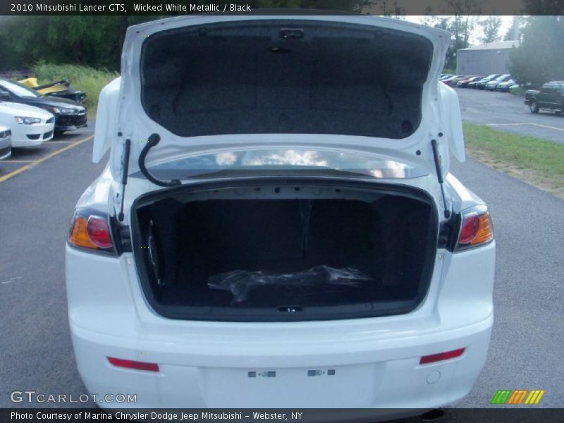 Wicked White Metallic / Black 2010 Mitsubishi Lancer GTS