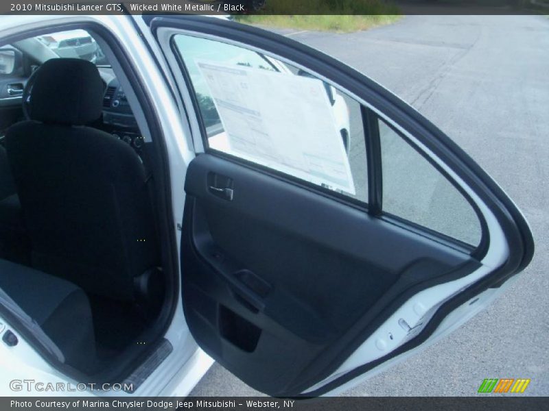 Wicked White Metallic / Black 2010 Mitsubishi Lancer GTS