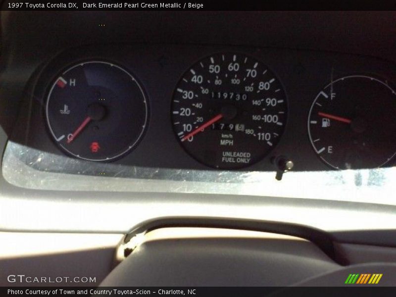 Dark Emerald Pearl Green Metallic / Beige 1997 Toyota Corolla DX
