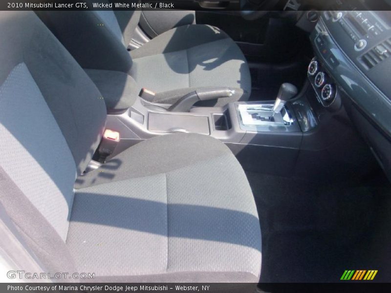 Wicked White Metallic / Black 2010 Mitsubishi Lancer GTS