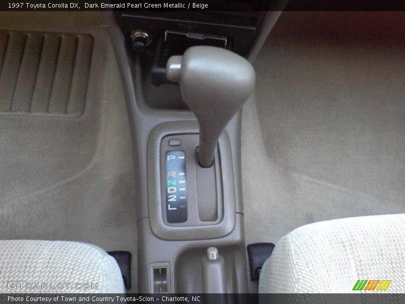 Dark Emerald Pearl Green Metallic / Beige 1997 Toyota Corolla DX