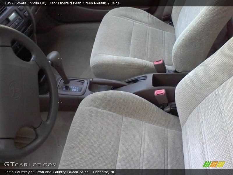 Dark Emerald Pearl Green Metallic / Beige 1997 Toyota Corolla DX