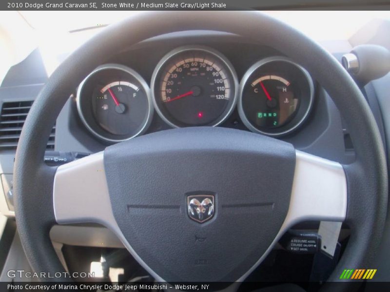 Stone White / Medium Slate Gray/Light Shale 2010 Dodge Grand Caravan SE