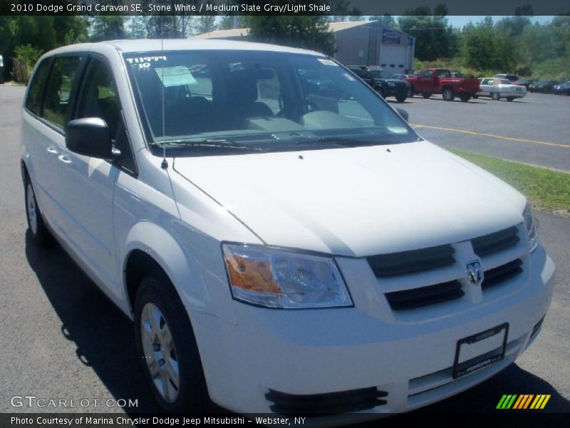 Stone White / Medium Slate Gray/Light Shale 2010 Dodge Grand Caravan SE