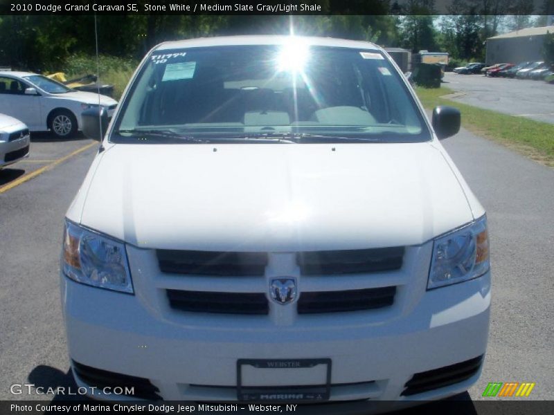 Stone White / Medium Slate Gray/Light Shale 2010 Dodge Grand Caravan SE