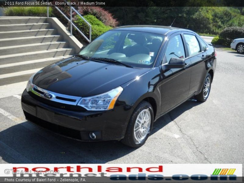 Ebony Black / Medium Stone 2011 Ford Focus SE Sedan