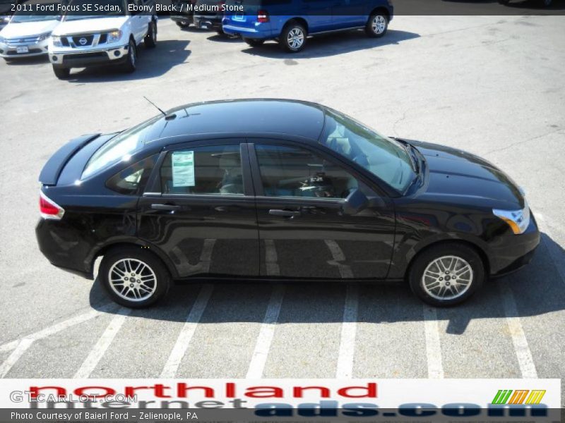 Ebony Black / Medium Stone 2011 Ford Focus SE Sedan