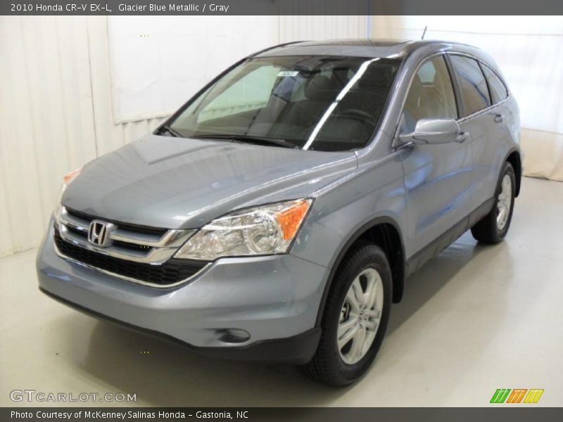 Glacier Blue Metallic / Gray 2010 Honda CR-V EX-L