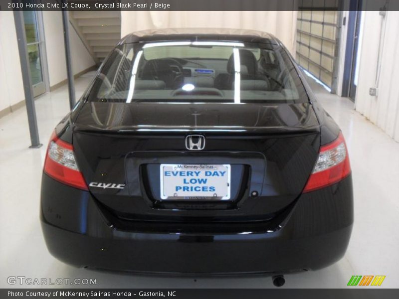 Crystal Black Pearl / Beige 2010 Honda Civic LX Coupe