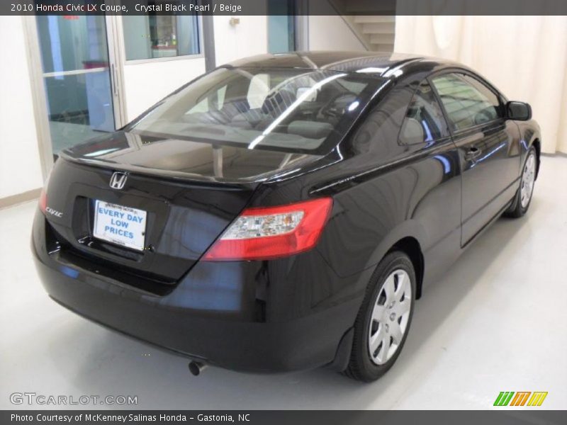 Crystal Black Pearl / Beige 2010 Honda Civic LX Coupe