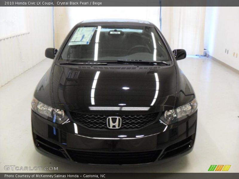 Crystal Black Pearl / Beige 2010 Honda Civic LX Coupe
