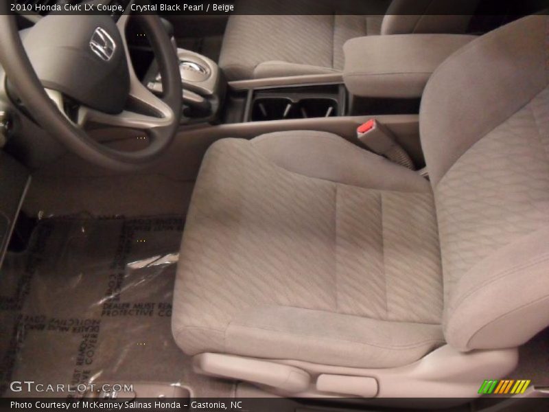Crystal Black Pearl / Beige 2010 Honda Civic LX Coupe