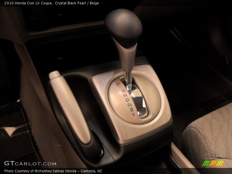 Crystal Black Pearl / Beige 2010 Honda Civic LX Coupe