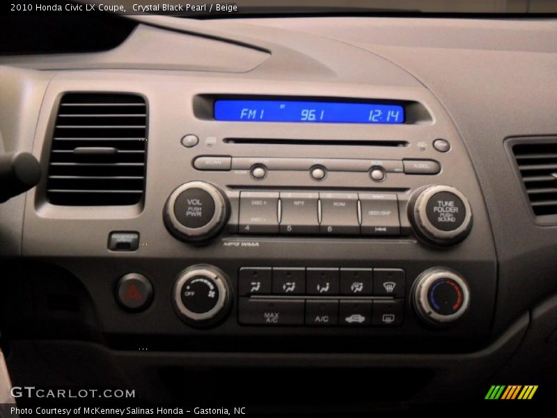 Crystal Black Pearl / Beige 2010 Honda Civic LX Coupe