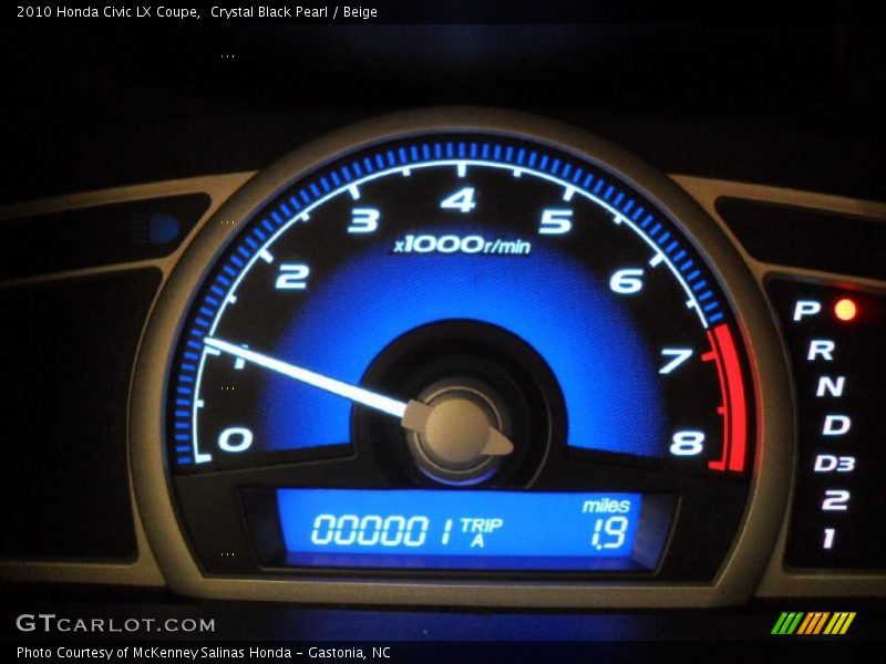 Crystal Black Pearl / Beige 2010 Honda Civic LX Coupe
