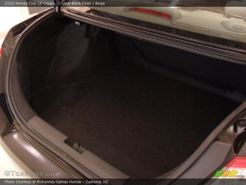 Crystal Black Pearl / Beige 2010 Honda Civic LX Coupe