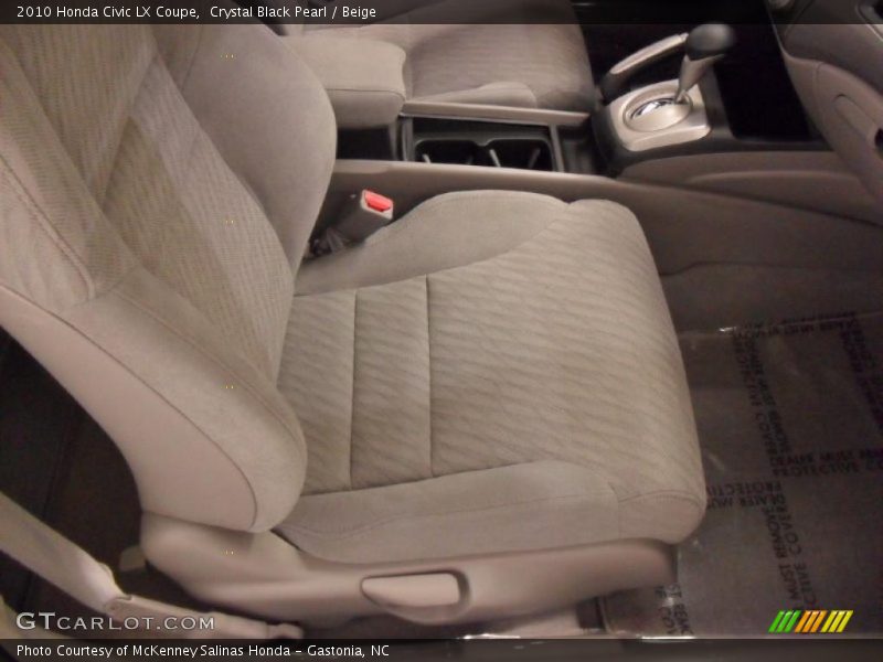 Crystal Black Pearl / Beige 2010 Honda Civic LX Coupe