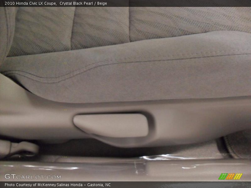 Crystal Black Pearl / Beige 2010 Honda Civic LX Coupe