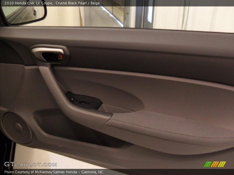 Crystal Black Pearl / Beige 2010 Honda Civic LX Coupe
