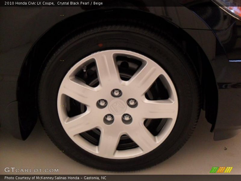 Crystal Black Pearl / Beige 2010 Honda Civic LX Coupe