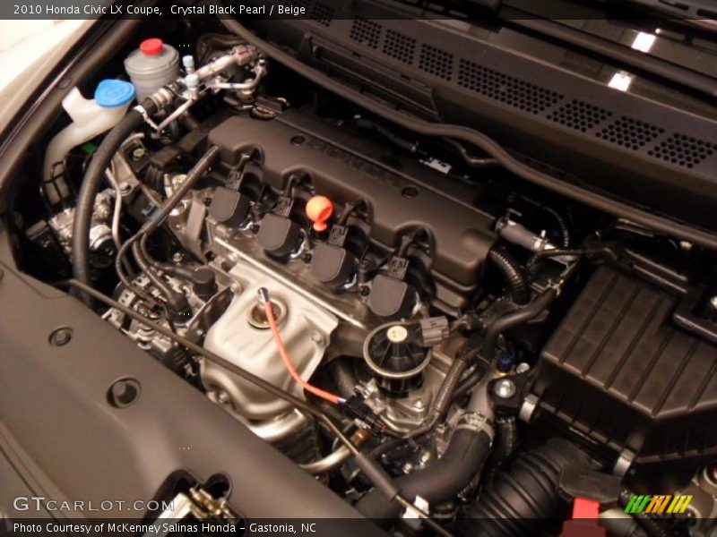 Crystal Black Pearl / Beige 2010 Honda Civic LX Coupe