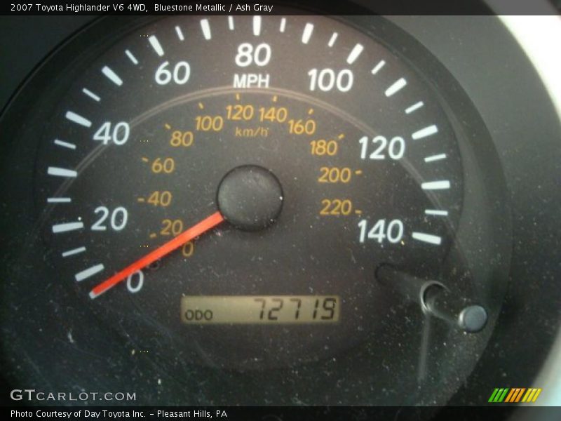 Bluestone Metallic / Ash Gray 2007 Toyota Highlander V6 4WD