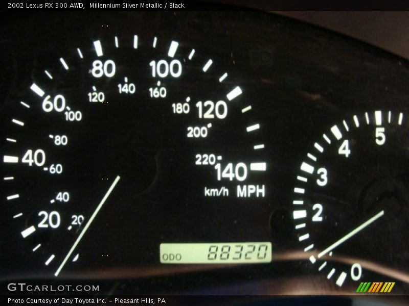 Millennium Silver Metallic / Black 2002 Lexus RX 300 AWD