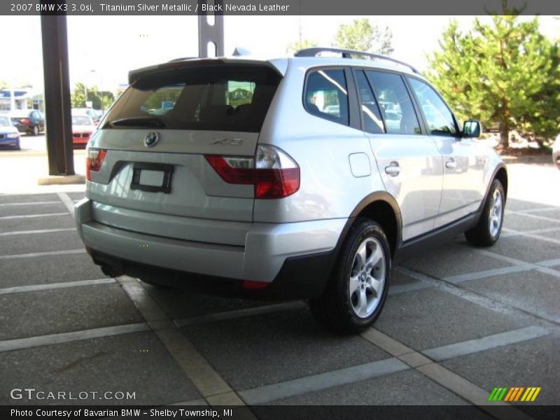 Titanium Silver Metallic / Black Nevada Leather 2007 BMW X3 3.0si