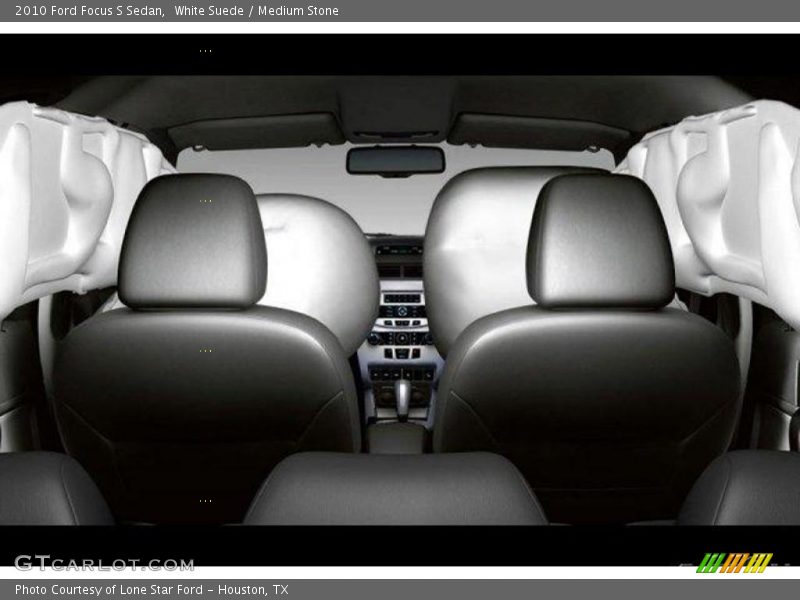 White Suede / Medium Stone 2010 Ford Focus S Sedan