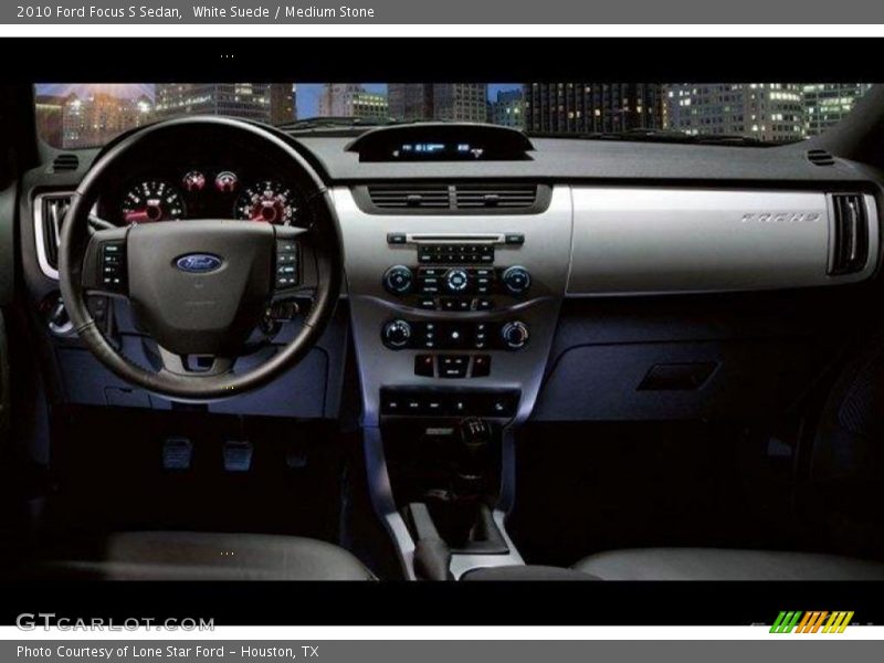 White Suede / Medium Stone 2010 Ford Focus S Sedan