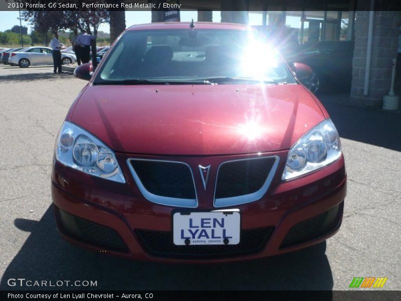 Performance Red Metallic / Ebony 2010 Pontiac G6 Sedan