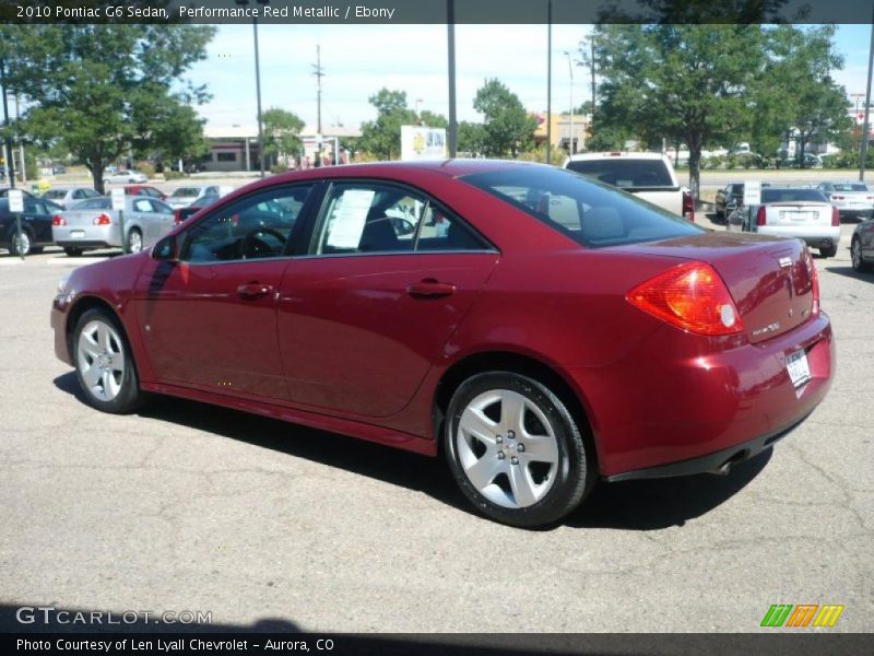 Performance Red Metallic / Ebony 2010 Pontiac G6 Sedan