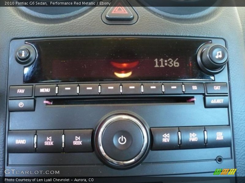 Performance Red Metallic / Ebony 2010 Pontiac G6 Sedan