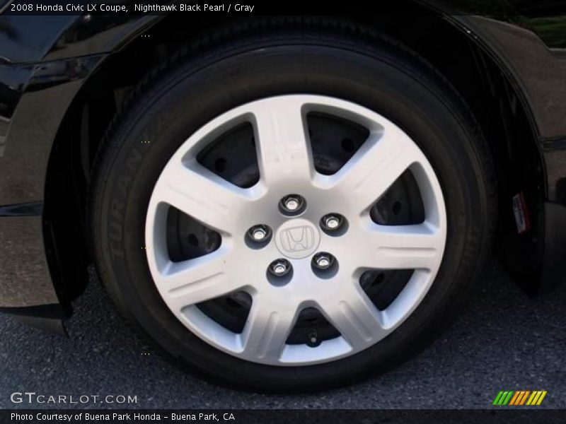 Nighthawk Black Pearl / Gray 2008 Honda Civic LX Coupe