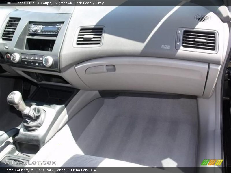 Nighthawk Black Pearl / Gray 2008 Honda Civic LX Coupe
