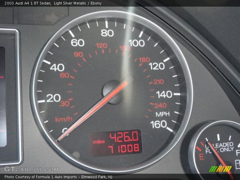 Light Silver Metallic / Ebony 2003 Audi A4 1.8T Sedan