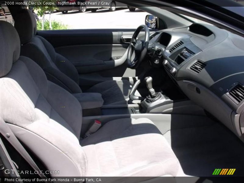 Nighthawk Black Pearl / Gray 2008 Honda Civic LX Coupe