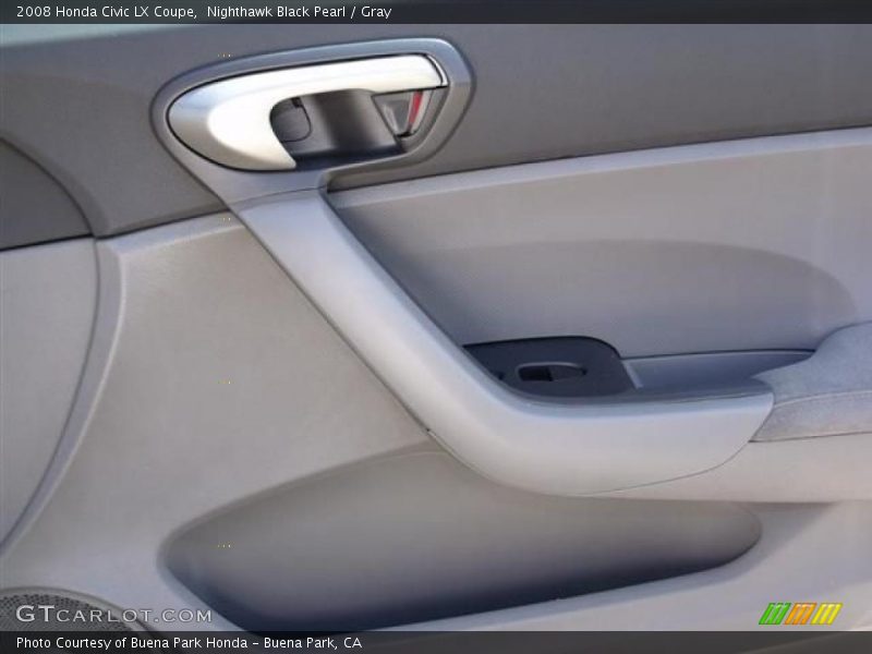 Nighthawk Black Pearl / Gray 2008 Honda Civic LX Coupe