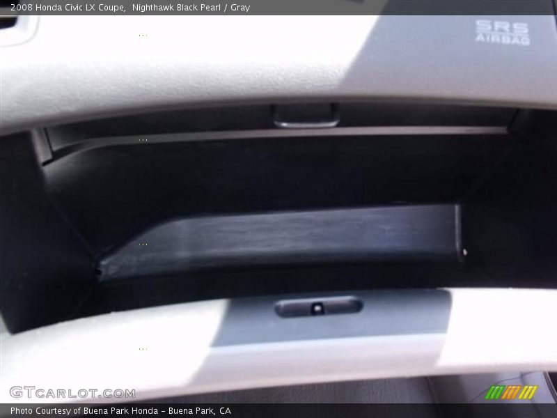 Nighthawk Black Pearl / Gray 2008 Honda Civic LX Coupe