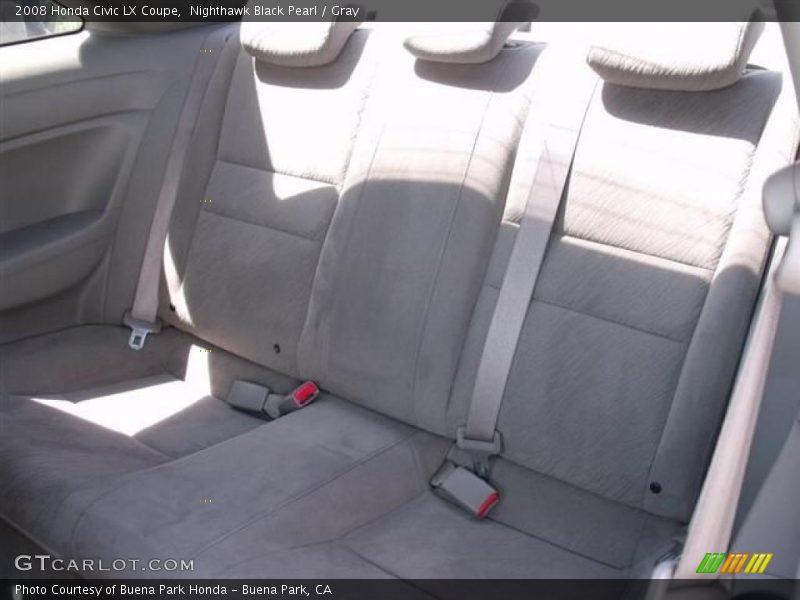 Nighthawk Black Pearl / Gray 2008 Honda Civic LX Coupe