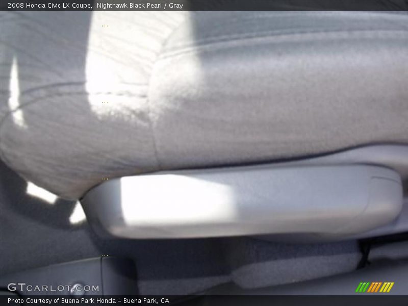 Nighthawk Black Pearl / Gray 2008 Honda Civic LX Coupe