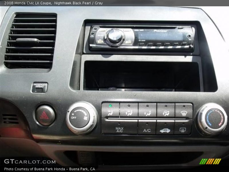 Nighthawk Black Pearl / Gray 2008 Honda Civic LX Coupe