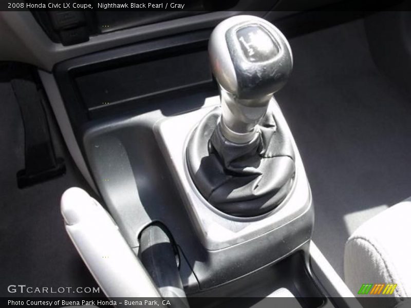 Nighthawk Black Pearl / Gray 2008 Honda Civic LX Coupe