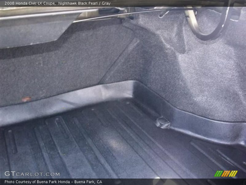 Nighthawk Black Pearl / Gray 2008 Honda Civic LX Coupe